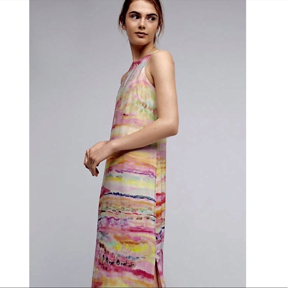Anthropologie silk dress size 2